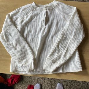 Medium old navy white waffle sweater! Soooo soft!